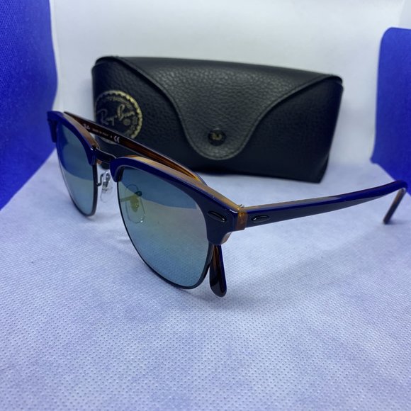 Ray Ban Sunglasses RB 1278T6 51 Blue,Tortoise | Blue/Pink Gradient Mirror - Picture 3 of 6